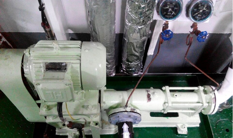 GCN船用單螺桿泵用戶現(xiàn)場展示